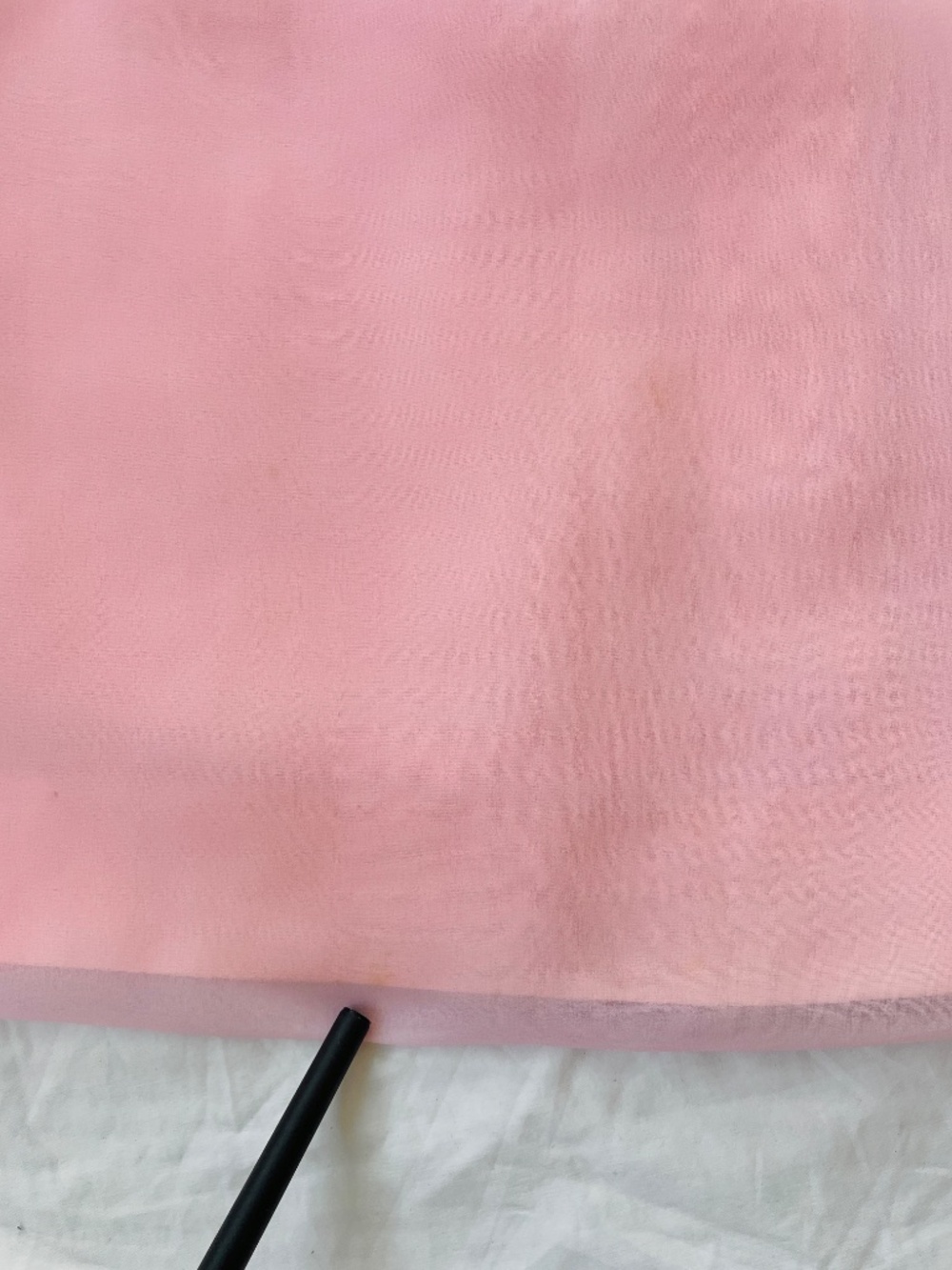 Vintage 1960s Ballet Pink Chiffon Bow Dress L - Picture 11 of 14